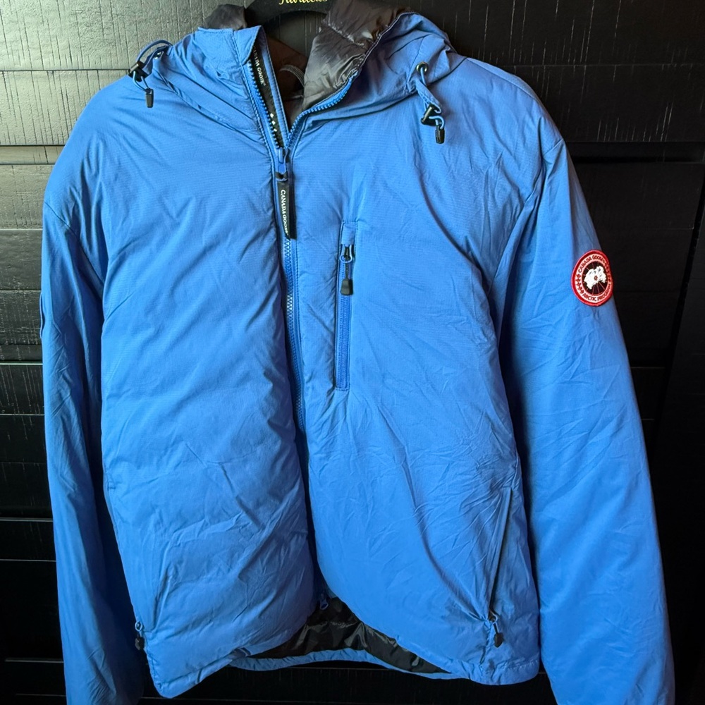 Canada Goose Blue Performance Jacket with Weather-Resistant Insulation
